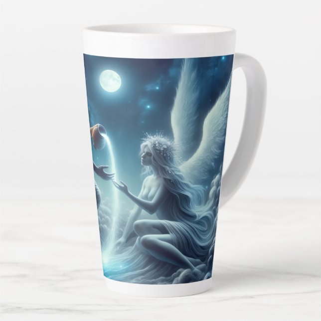 Caneca De Café Latte Like Fine Wine (Ângulo direito)