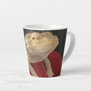 Caneca De Café Latte Lil' Murph Engraçado Dragão Barbudo Cute Lagarto
