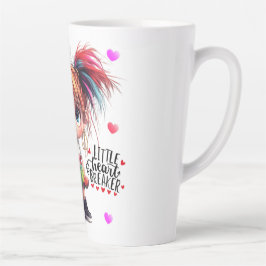 Caneca De Café Latte Lil Quirky Girl Heartbreak Latte Mug
