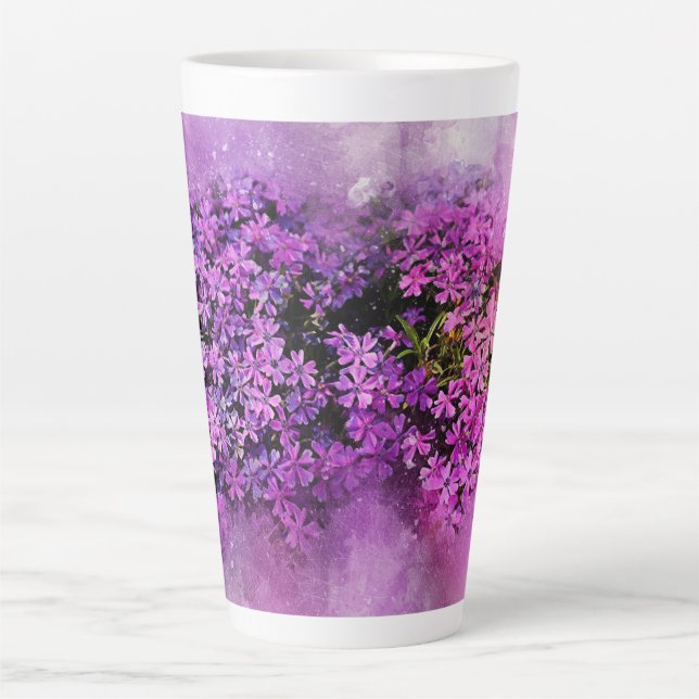 Caneca De Café Latte Lilases (Frente)