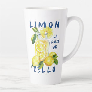 Caneca De Café Latte Limoncello La Dolce Vita  Itália Apaixonado