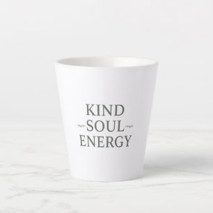 Caneca De Café Latte Limpo e Simples "Energia de Alma Gentil"