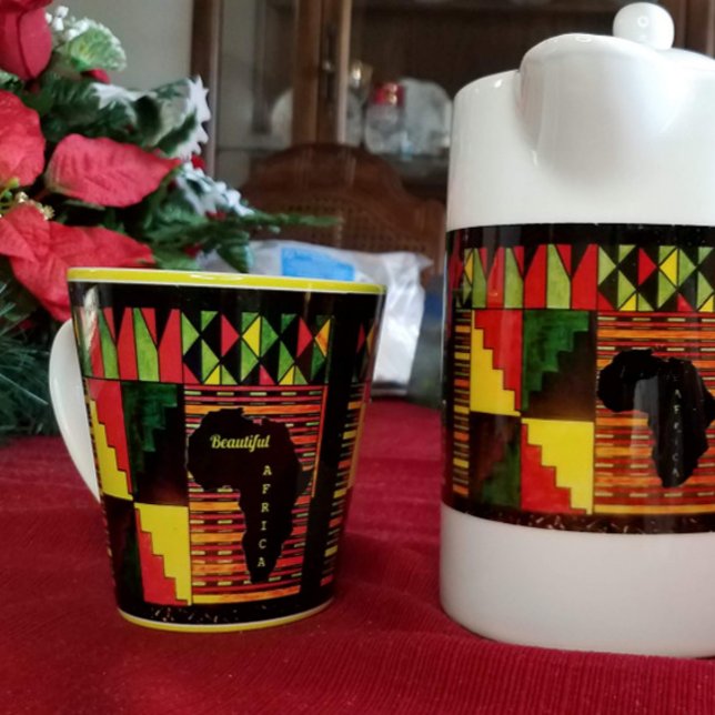 Caneca De Café Latte Linda África Latte Mug (Criador carregado)