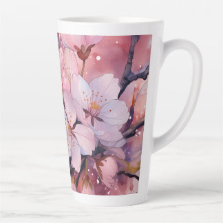 Caneca De Café Latte Linda Flor Latte Mug