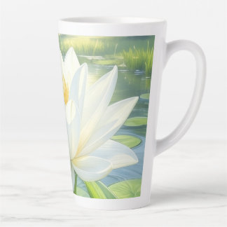 Caneca De Café Latte Linda Lily Flower Latte Mug