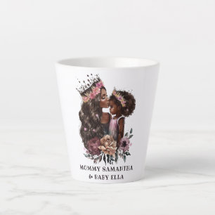Caneca De Café Latte Linda mãe negra e filha (3)