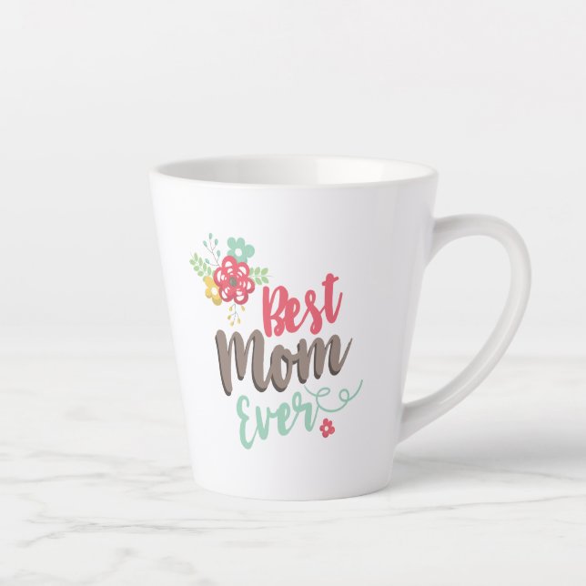Caneca De Café Latte Linda Melhor Mãe De Todos (Direita)