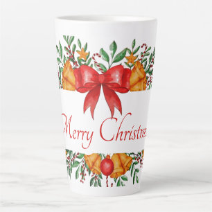 Caneca De Café Latte Lindo banner de feriado personalizado