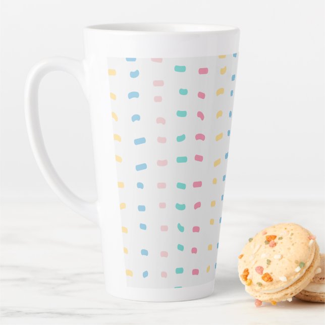 Caneca De Café Latte linhas de padrão (In Situ)