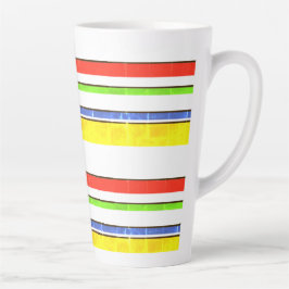 Caneca De Café Latte Linhas de padrão cores garrafa de água de alumínio