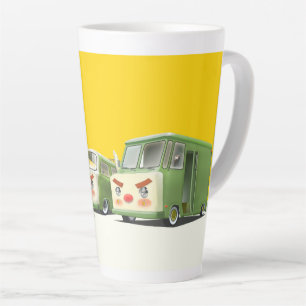 Caneca De Café Latte Linup de Cartões de Cartões