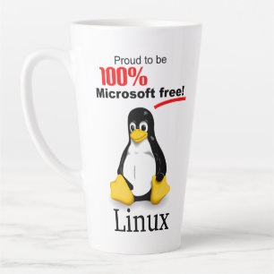Caneca De Café Latte Linux Large Latte Mug - Microsoft Free