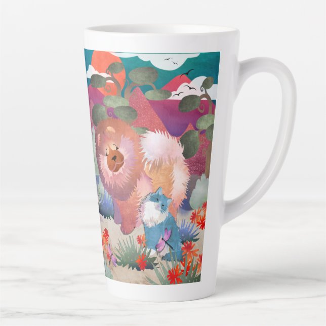 Caneca De Café Latte LIONZ E DRAGONZ Latte Mug (Direita)