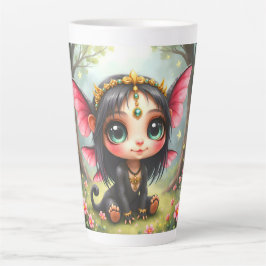 Caneca De Café Latte Liora – Guardiã de Estrelas Minúsculas.