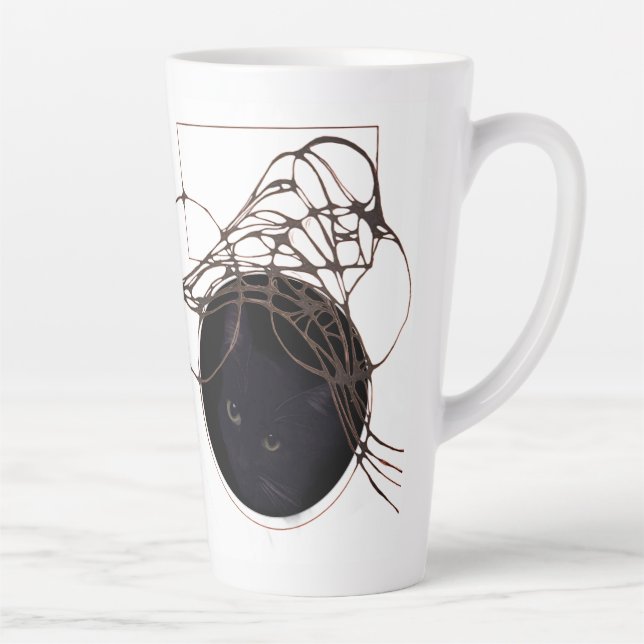 Caneca De Café Latte Liquid Blue Reverie — Contemporary Art Collection (Direita)