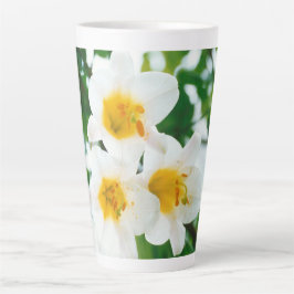 Caneca De Café Latte Lírios brancos - Lily Flower Lilium candidata