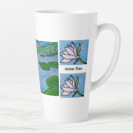 Caneca De Café Latte Lírios de água