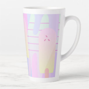 Caneca De Café Latte Listras de Gotejamento de Sorvete de Verão Ombre