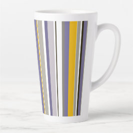 Caneca De Café Latte Listras Modernas da Nova Temporada