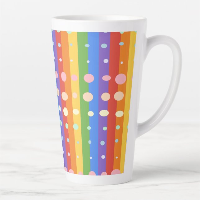 CANECA DE CAFÉ LATTE LISTRAS PONTO ARCO-ÍRIS (Direita)