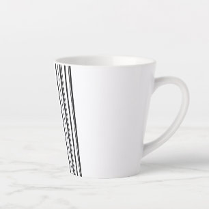 Caneca De Café Latte Listras pretas