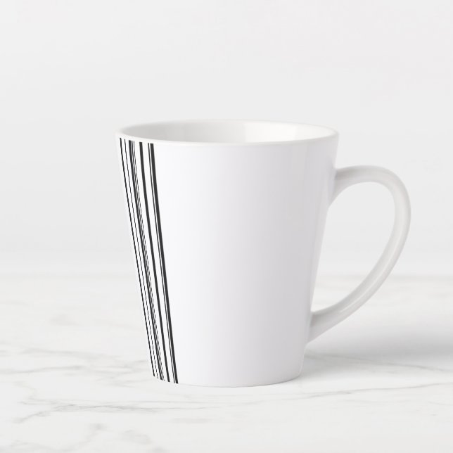 Caneca De Café Latte Listras pretas (Direita)