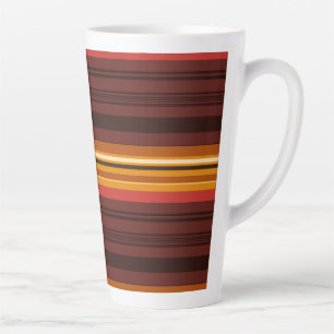 Caneca De Café Latte Listras vintage fofas