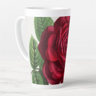 Caneca De Café Latte Litografia de Rosa Antiga, François-Frédéric Grobo