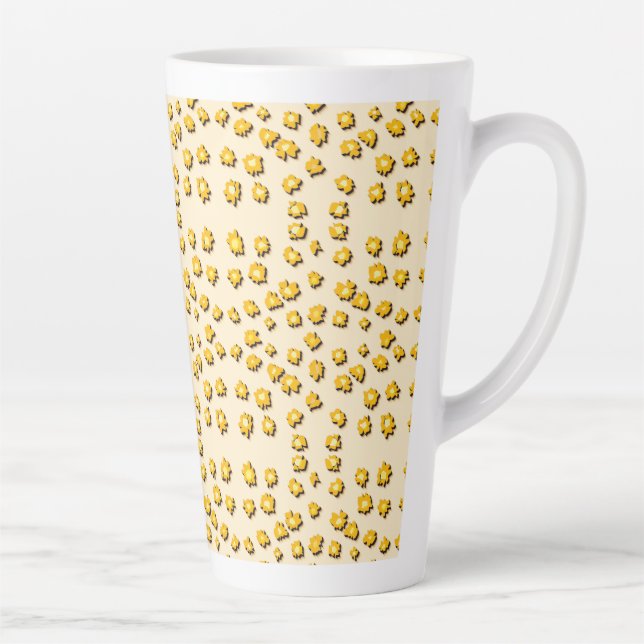 Caneca De Café Latte Little flowers (Direita)