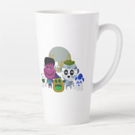 Caneca De Café Latte Little Halloween Friends 