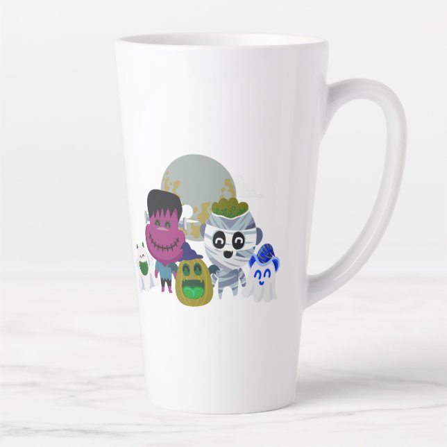 Caneca De Café Latte Little Halloween Friends  (Direita)