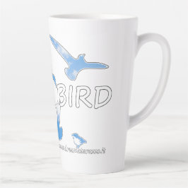 Caneca De Café Latte Livre como um Pássaro   