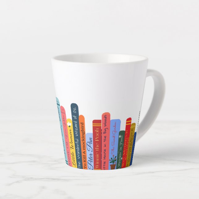 Caneca De Café Latte Livro bonito (Ângulo direito)