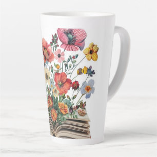 Caneca De Café Latte Livros Amantes de Livros Escritores Leitores Bibli