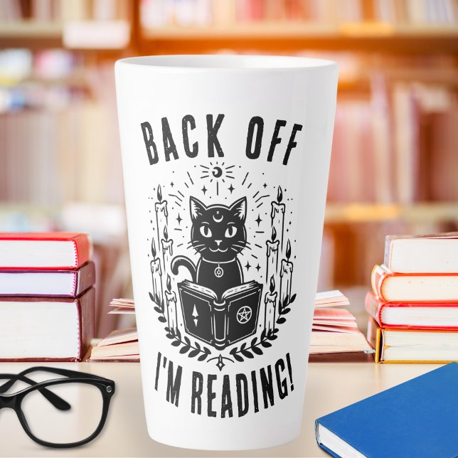Caneca De Café Latte Livros engraçados recuam Estou lendo (Criador carregado)