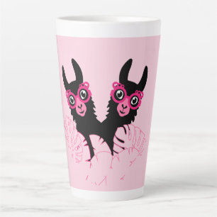 Caneca De Café Latte Llama Sisters