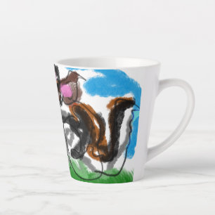 Caneca De Café Latte Lobo selvagem