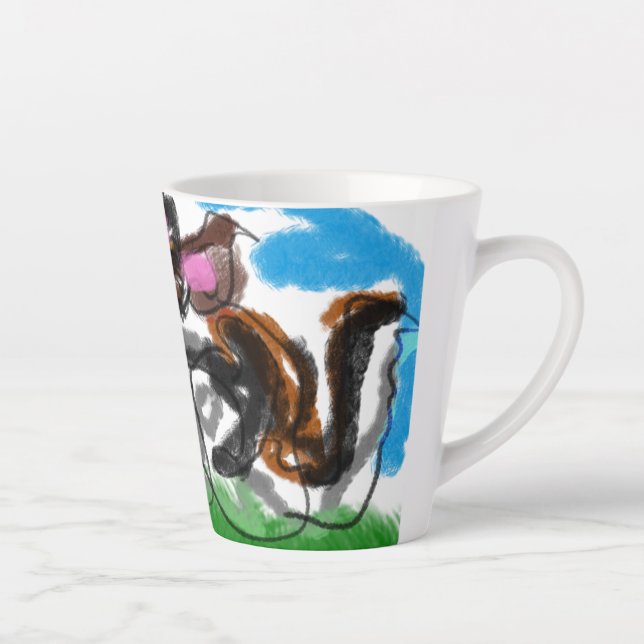 Caneca De Café Latte Lobo selvagem (Direita)