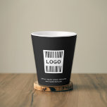 Caneca De Café Latte Logotipo corporativo da empresa Mínimo Preto<br><div class="desc">Um simples modelo de negócios preto personalizado em um estilo moderno minimalista que pode ser facilmente atualizado com o logotipo e o texto de sua empresa. Projetado com uma imagem de logotipo quadrado (3000 x 3000 px), você pode personalizar alterando o texto e a imagem usando os campos fornecidos ou...</div>