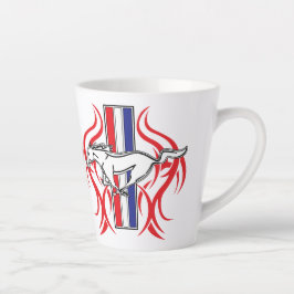 Caneca De Café Latte Logotipo CSCMC com Tribal