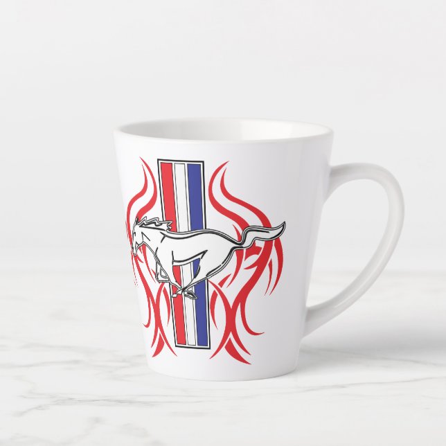 Caneca De Café Latte Logotipo CSCMC com Tribal (Direita)