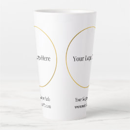 Caneca De Café Latte Logotipo da empresa Elegante para Modelo de negóci