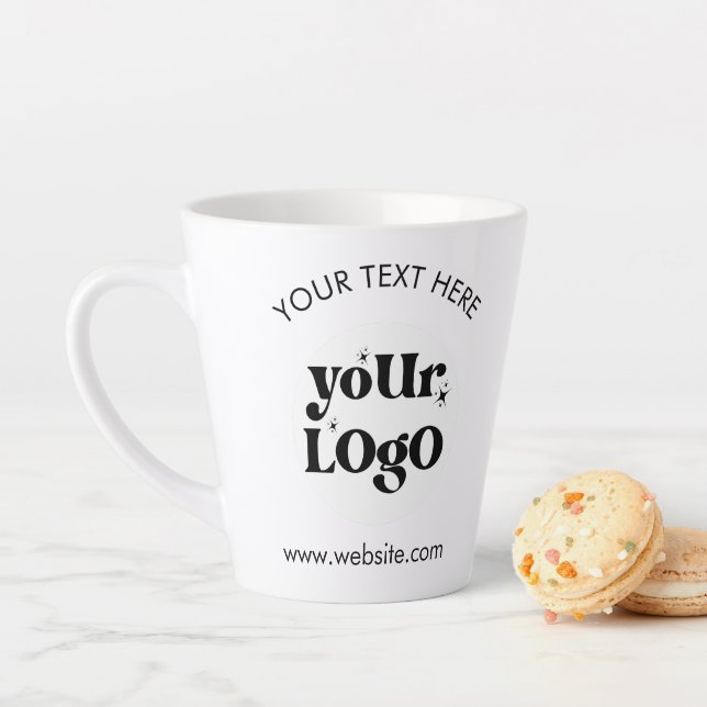 Caneca De Café Latte Logotipo de empresa personalizado (In Situ)