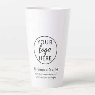 Caneca De Café Latte Logotipo Empresarial Corporativo de Funcionário da
