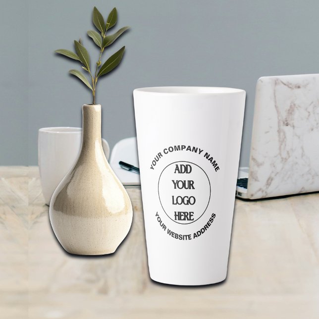 Caneca De Café Latte Logotipo Personalizado Empresarial  (Criador carregado)