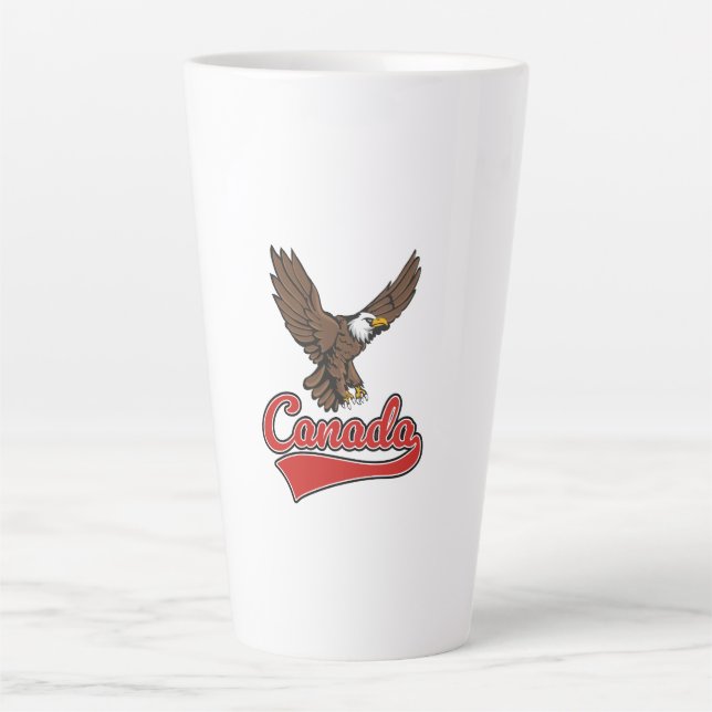 Caneca De Café Latte Logotipo retrô de caminhoneiro (Frente)