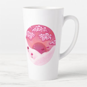 Caneca De Café Latte Lolipps e nuvens bonito