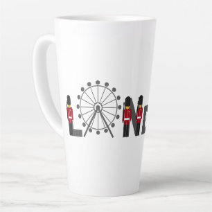 Caneca De Café Latte London Eye Queens Guarda Latte Mug