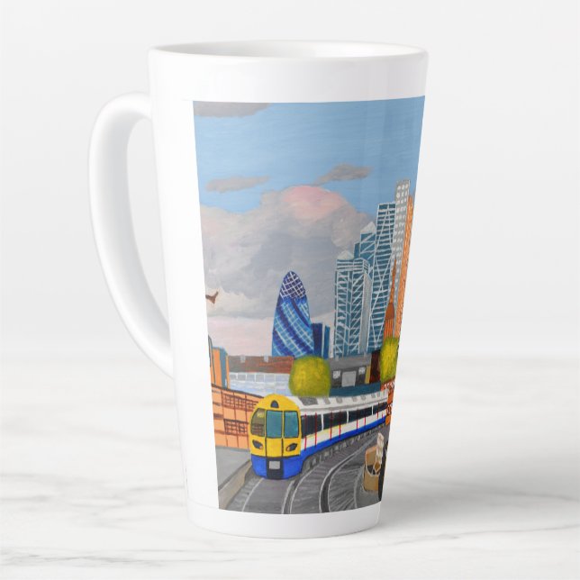Caneca De Café Latte London Overground Latte Mug (Ângulo esquerdo)