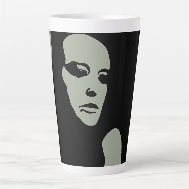 Caneca De Café Latte Looker para Baixo (Frente)
